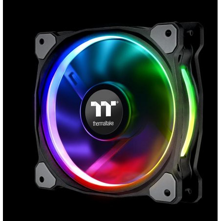Lot de 3 Ventilateurs de boitier Thermaltake compatible Riing Plus RGB TT Premium Edition 120*120 (12cm) avec contrôleu