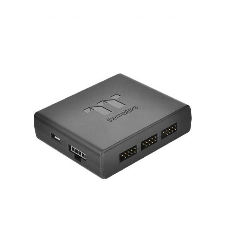 Lot de 3 Ventilateurs de boitier Thermaltake compatible Riing Plus RGB TT Premium Edition 120*120 (12cm) avec contrôleu