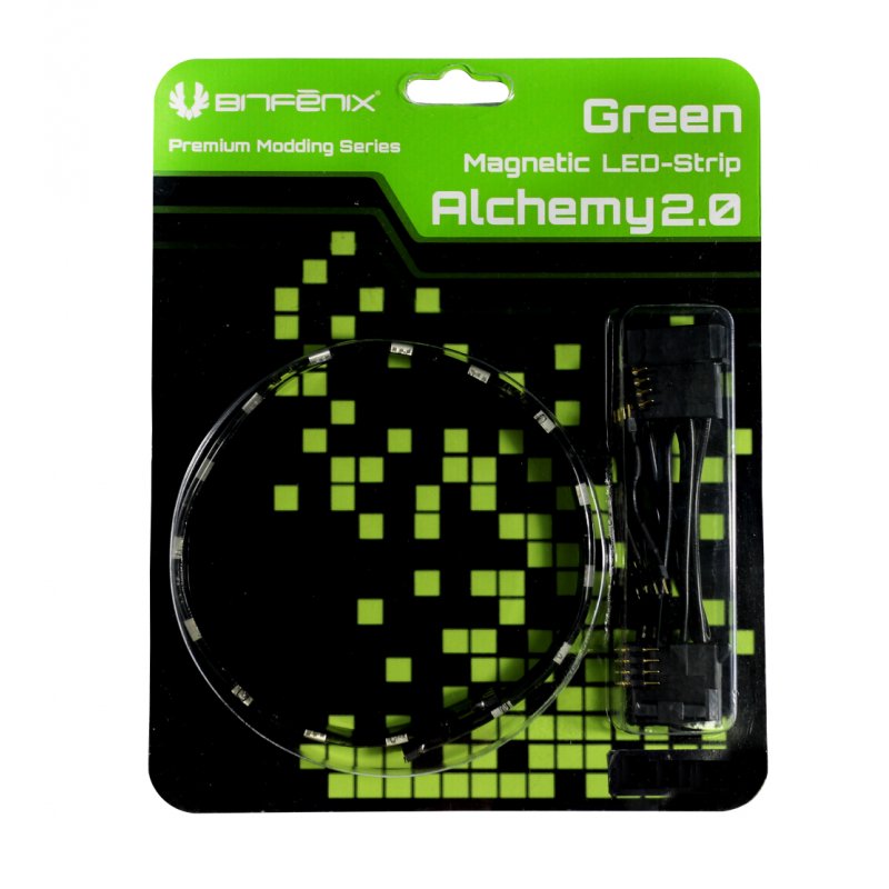 BitFenix compatible Alchemy 2.0 Magnetic LED-Strip - 12cm, 6 LEDs, vert