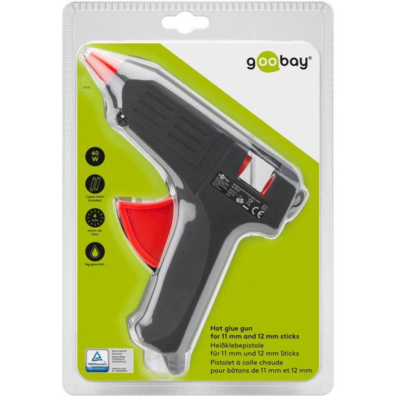 Goobay 59176 pistolet et stylo à colle chaude Pistolet à colle chaude Noir 20 W