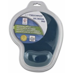 Tapis de souris avec repose poignet en gel Esperanza compatible EA137 (Bleu)