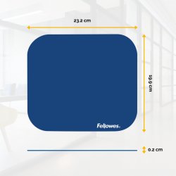Fellowes compatible Tapis de souris medium, en polyestère, bleu