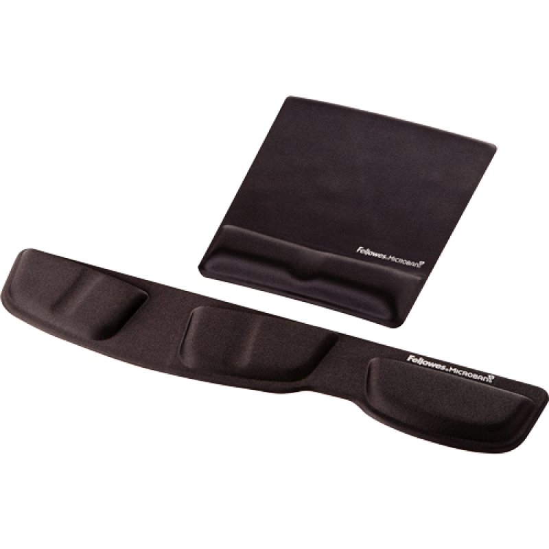 Fellowes Health-V Fabrik Mouse Pad/Wrist Support Black