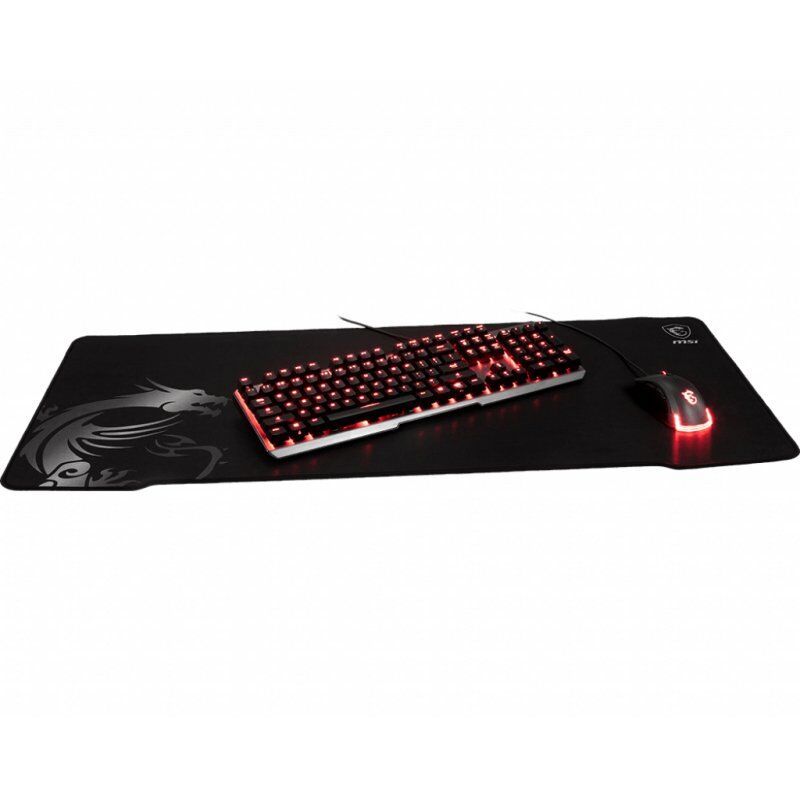 MSI AGILITY GD70 Pro Gaming Mousepad '900mm x 400mm, Pro Gamer Silk Surface, Iconic Dragon Design, Anti-slip and shock-a
