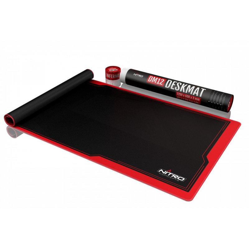 Nitro Concepts compatible Deskmat DM12, 1200x600mm - noir/rouge