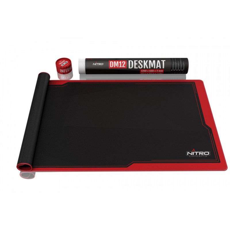 Nitro Concepts DM12 Tapis de souris de jeu Noir, Rouge