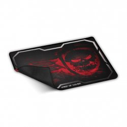 Tapis de souris Spirit of Gamer compatible Smokey Skull - XL (Noir/Rouge)