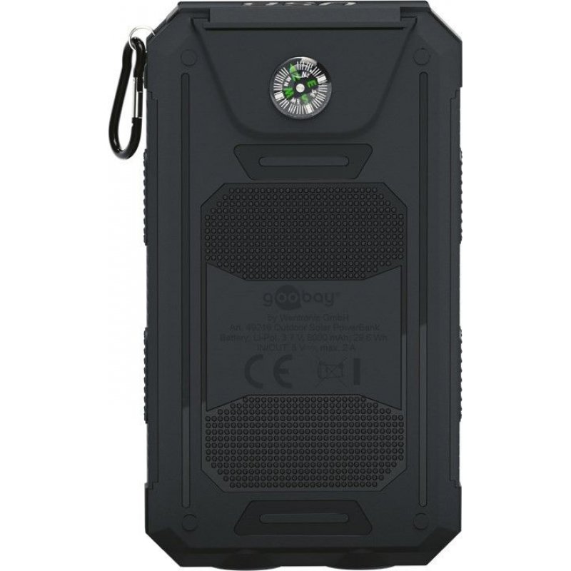 Goobay 49216 banque d'alimentation électrique Lithium Polymère (LiPo) 8000 mAh Noir, Bleu