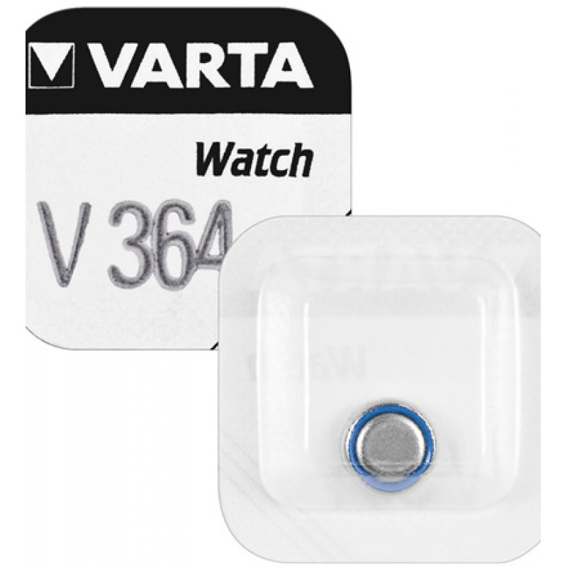Pile plate V364 Varta compatible 1,55V Oxyde de Zinc (SR60)