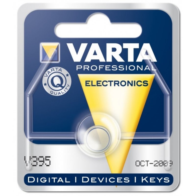 VARTA Pile oxyde d'argent pour montres, V395 (SR57), 1,55 V