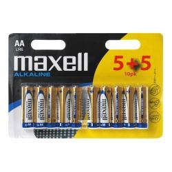 Pack de 10 piles Alcalines Maxell compatible type AAA (LR3) 1,5V