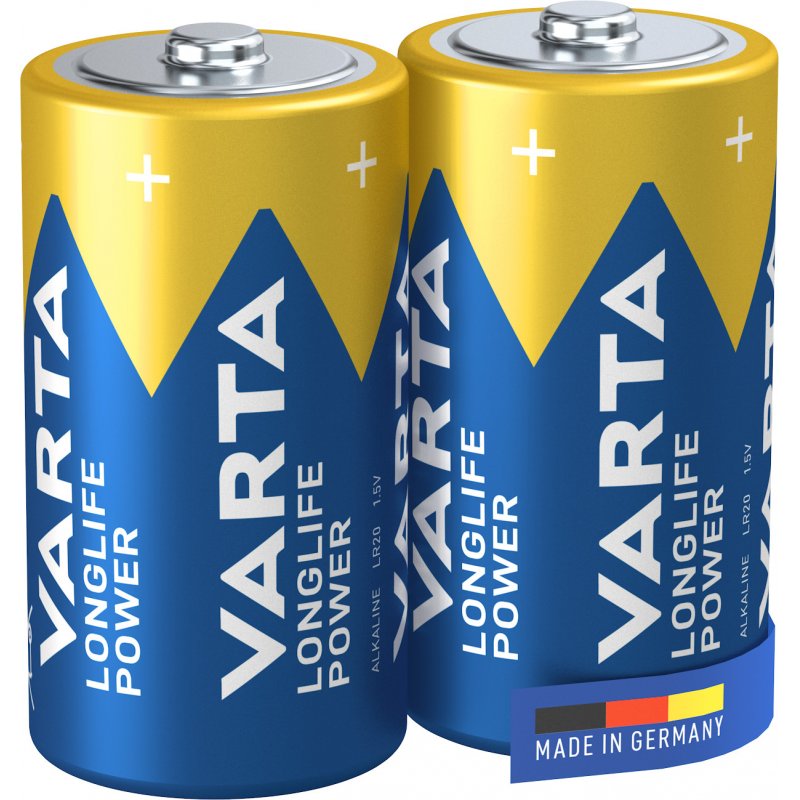 Lot de 2 Piles Alcaline Varta compatible High Energy Type C 1,5V (LR14)