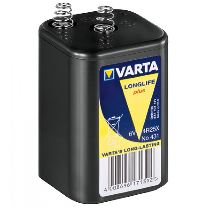 Pile Chlorure de zinctype Varta compatible Longlife 4R25X 6V