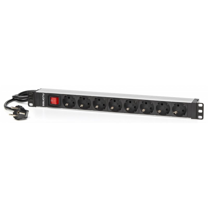 Multiprise Salicru compatible SPS 8F PDU - 8 prises Shuko + Interrupteur 1,5m (Prise IEC C13)