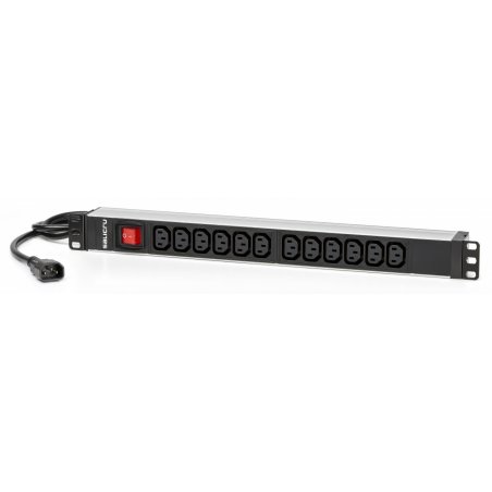 Multiprise Salicru compatible SPS 12F PDU - 12 prises FR + Interrupteur 1,5m (Noir)