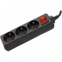 Dexlan 808536 power extension 1.5 m 3 AC outlet(s) Indoor Black