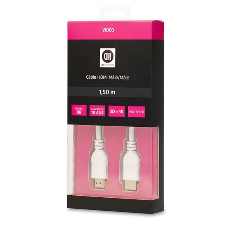 D2 Diffusion D2HDMI150B HDMI cable 1.5 m HDMI Type A (Standard) White