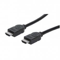 Manhattan HDMI Cable with Ethernet, 4K@30Hz (High Speed), 3m, Male to Male, Black, Equivalent to HDMM3MHS, Ultra HD 4k x