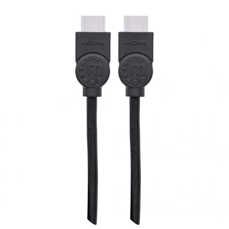Manhattan HDMI Cable with Ethernet, 4K@30Hz (High Speed), 3m, Male to Male, Black, Equivalent to HDMM3MHS, Ultra HD 4k x
