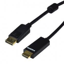 MCL DisplayPort/HDMI 5 m Black