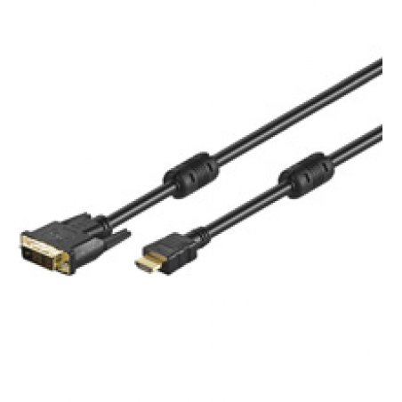 Cable Goobay compatible DVI-D vers HDMI 2m M/M (Noir)