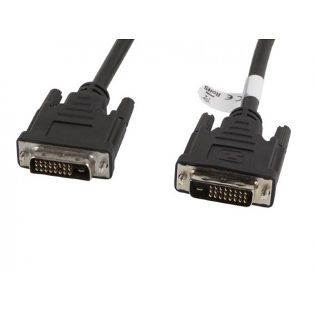 Lanberg CA-DVID-10CC-0018-BK DVI cable 1.8 m DVI-D Black