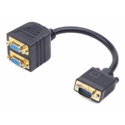 Gembird CC-VGAX2-20CM VGA cable 0.2 m VGA (D-Sub) 2 x VGA (D-Sub) Black