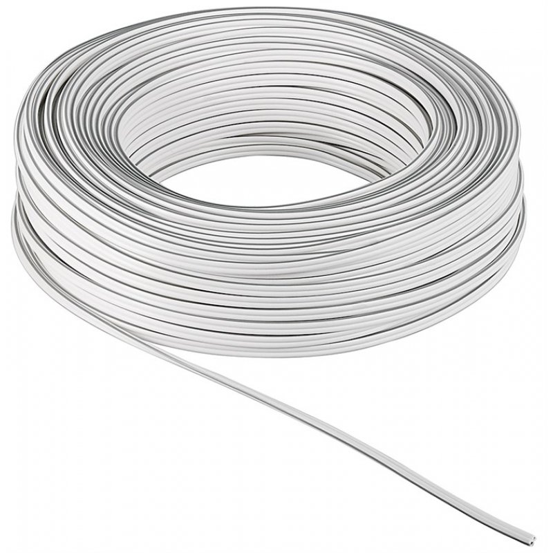 Bobine de câble haut-parleur Goobay compatible 2x 2,5 mm² 10m (Blanc)