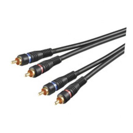 Goobay AVK 132-1000 10.0m audio cable 10 m 2 x RCA Black