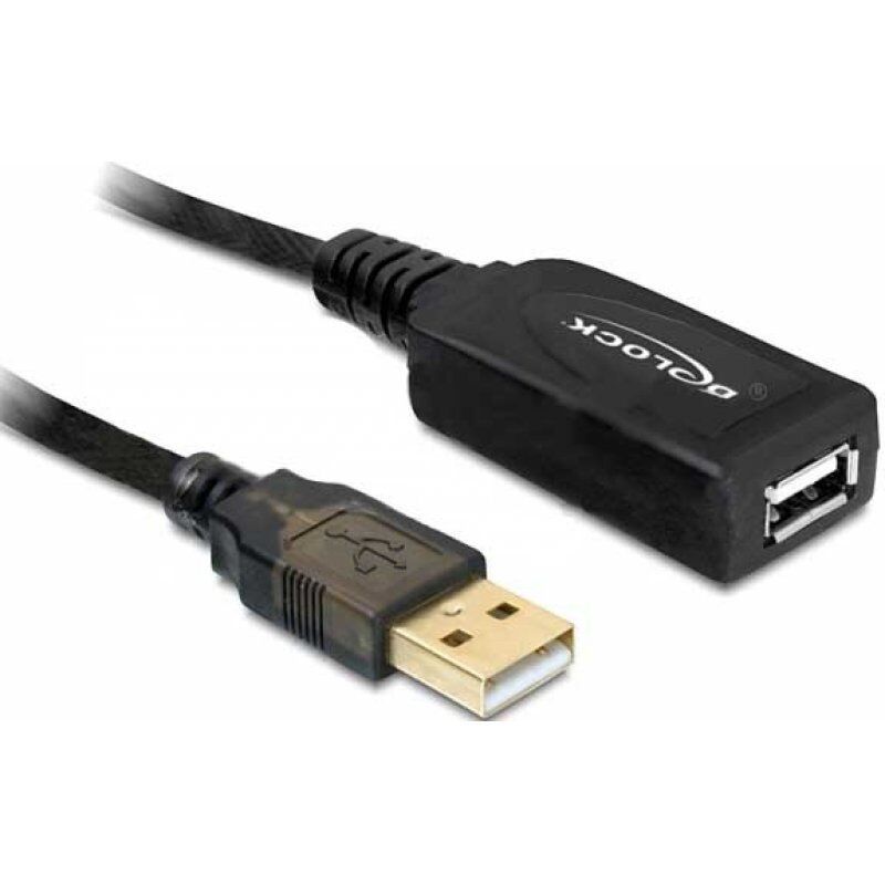 DeLOCK 15m USB 2.0 USB cable Black