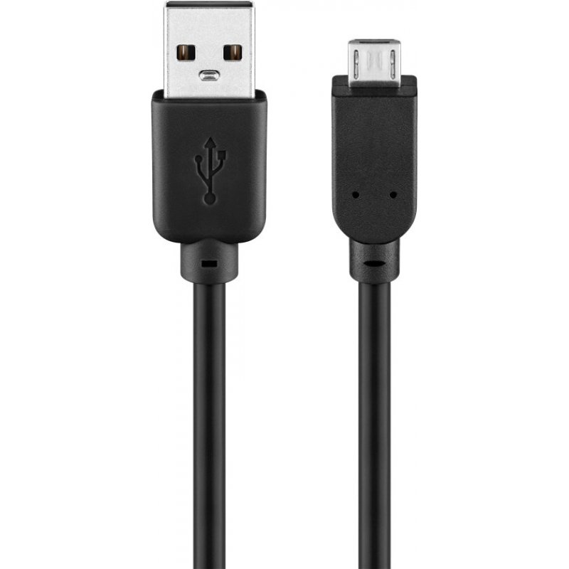 Cable Goobay compatible USB 2.0 type A - Micro B M/M 1m (Noir)