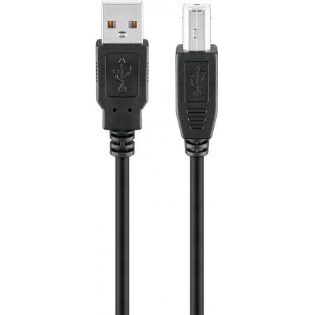 Cable Goobay compatible USB 2.0 type A - B M/M 1,80m (Noir)