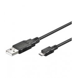 Goobay USB micro-B 180, 1.8m câble USB 1,8 m Micro-USB B USB A Noir