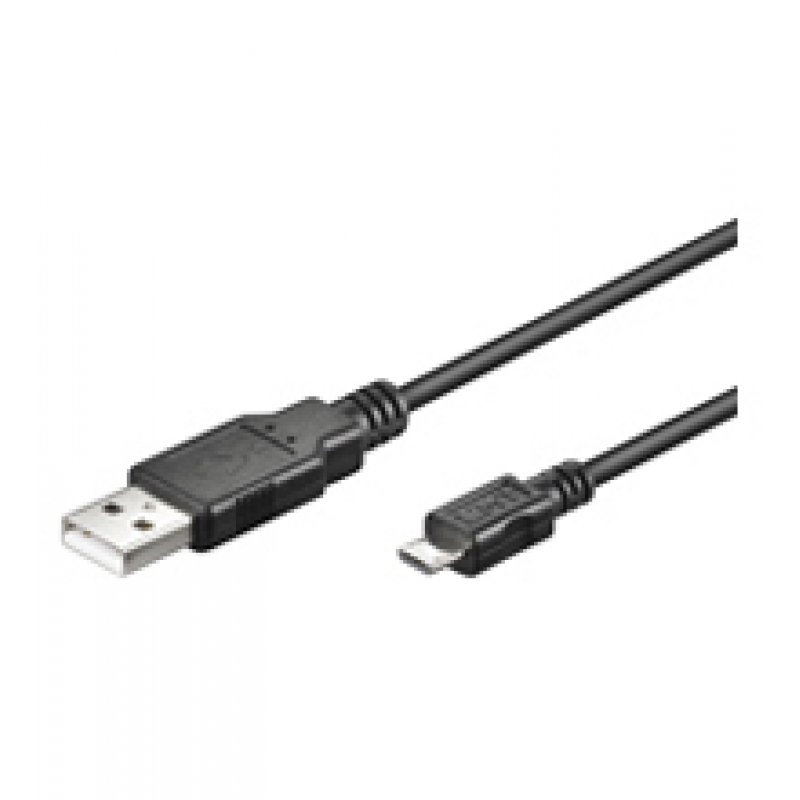 Goobay USB micro-B 180, 1.8m USB cable Micro-USB B USB A Black