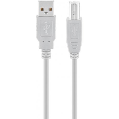 Goobay 68712 câble USB 1,8 m USB 2.0 USB A USB B Gris