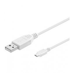 Goobay 1.8m USB 2.0 A/Micro-B USB cable USB A Micro-USB B White