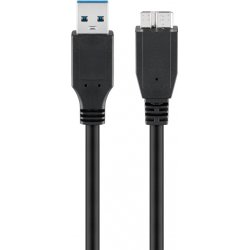 Cable Goobay compatible USB 3.0 vers Micro USB 0,50m (Noir)