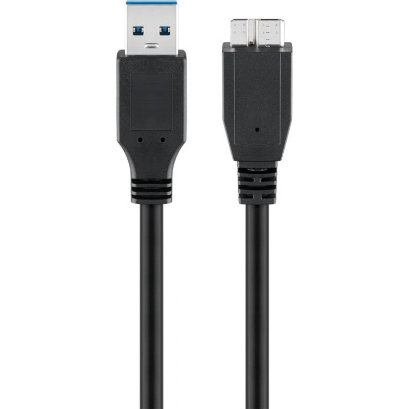 Goobay 95734 câble USB 0,5 m USB 3.2 Gen 1 (3.1 Gen 1) USB A Micro-USB B Noir