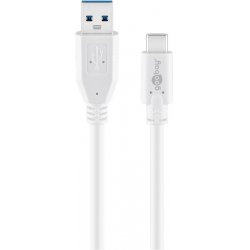 Cable Goobay compatible USB 3.0 Type C - A 1m MM (Blanc)