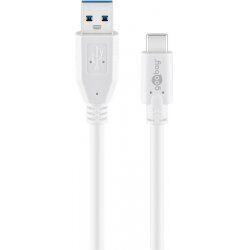 Goobay 67188 câble USB 1 m USB 3.2 Gen 1 (3.1 Gen 1) USB C USB A Blanc