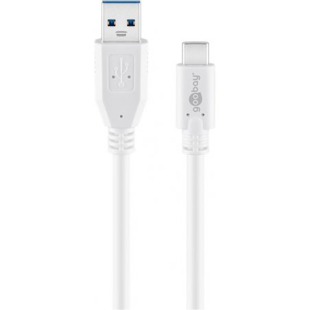 Cable Goobay compatible USB 3.0 Type C - A 1m MM (Blanc)