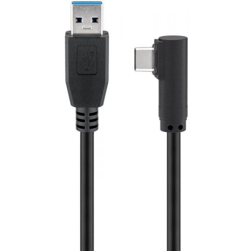 Goobay 66501 USB cable 1 m USB 3.2 Gen 1 (3.1 Gen 1) USB A USB C Black