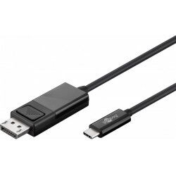 Goobay 79295 câble vidéo et adaptateur 1,2 m USB Type-C DisplayPort Noir