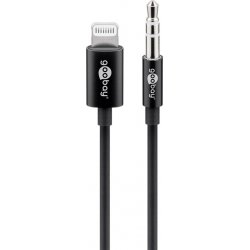 Goobay Apple Lightning Audio Connection Cable (3.5 mm), 1 m, Black