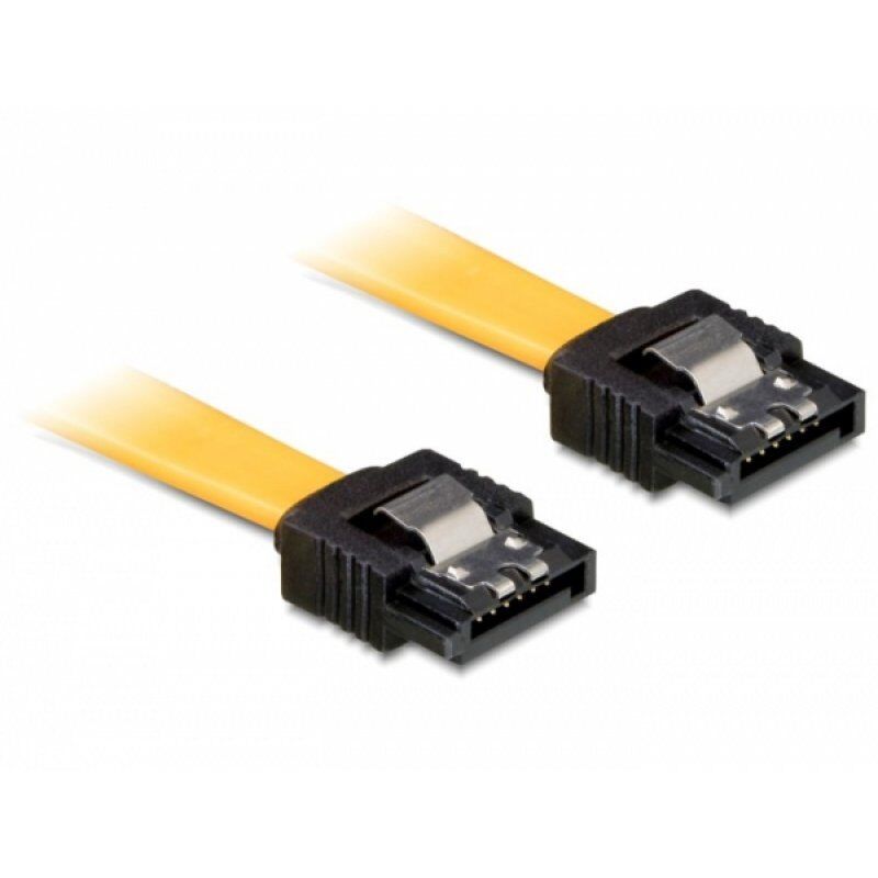 DeLOCK 0.3m SATA M/M câble SATA 0,3 m Jaune