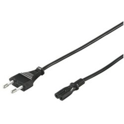 Cable d'Alimentation Goobay compatible Bipolaire (C7) 1,8m (Noir)