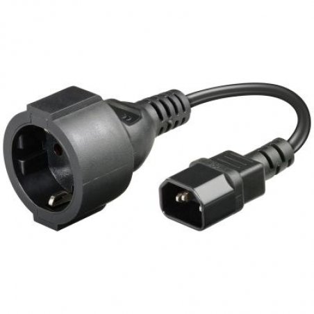 LOGON TC24NC power cable Black 0.23 m C14 coupler CEE7/4