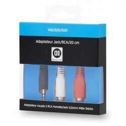 D2 Diffusion D2JKRCAF020 câble audio 0,2 m 3,5mm 2 x RCA Noir