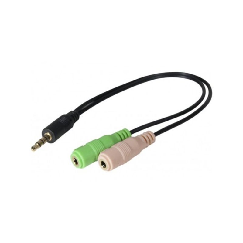 LOGON TBAV100 audio cable 0.3 m 3.5mm 2 x 3.5mm Black, Green, Pink