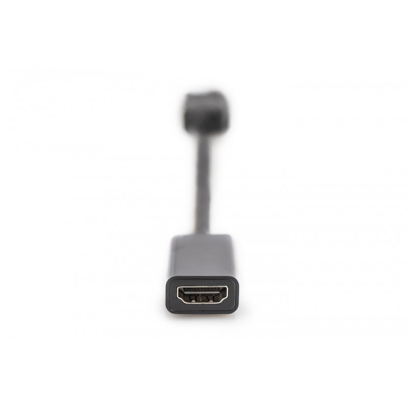 Câble adaptateur Digitus compatible DisplayPort mâle 1.1 vers HDMI femelle (Type A) 15cm (Noir)